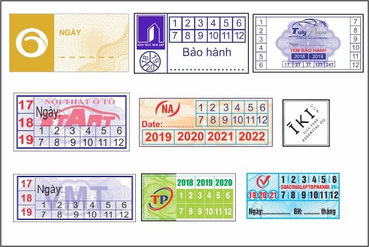 mau tem bao hanh chu nhat