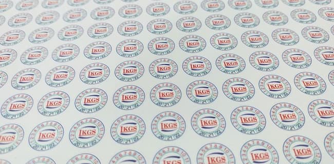 tem vỡ mẫu hình tròn