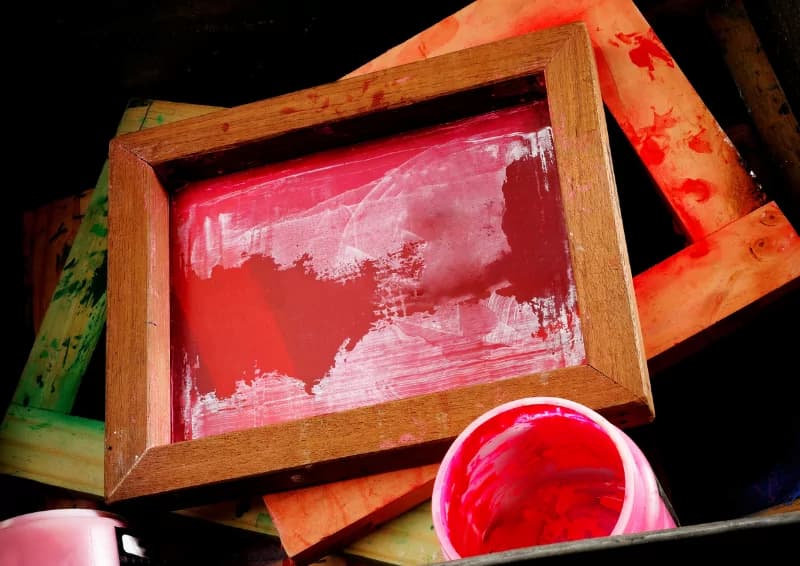 Khuôn in lụa làm từ gỗ khung-in-lua